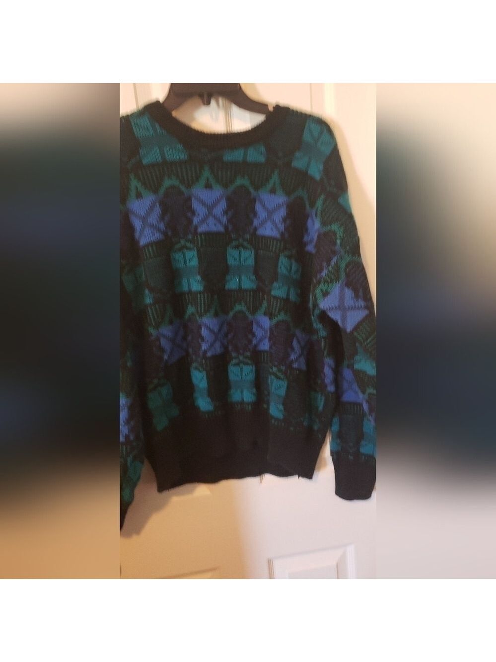 Uniform Code Men's Sweater Blue Green Size XL